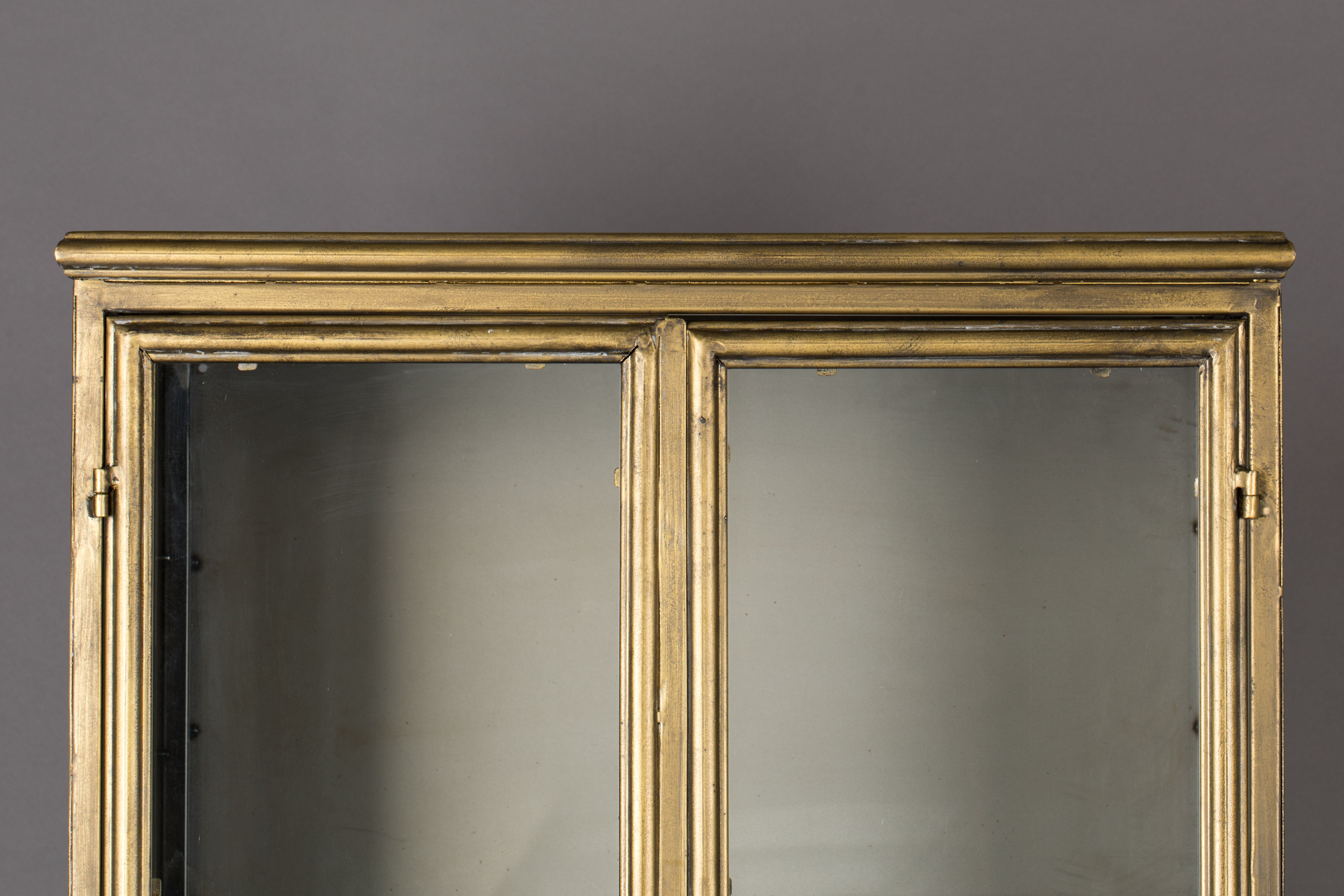Dutchbone Gertlush Brass & Clear Class Cabinet